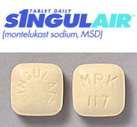 treatment of allergies asthma with singulair